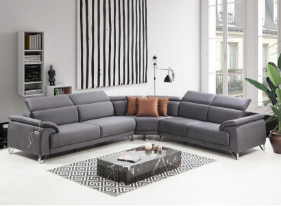Sofa Couch Ecksofa L-form Polstersofa Sitzmöbel Modern Luxus Möbel Wohnzimmer